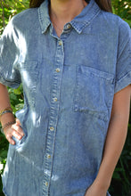 Load image into Gallery viewer, Denim Roll Up Sleeve Shirt
