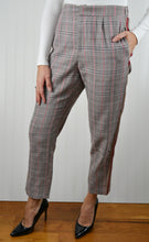 Load image into Gallery viewer, Plaid Trousers with Side Stripe
