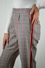Load image into Gallery viewer, Plaid Trousers with Side Stripe
